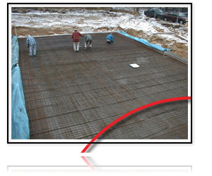 Bodenplatten mit Einzelstäben Bodenplatten mit Einzelstäben